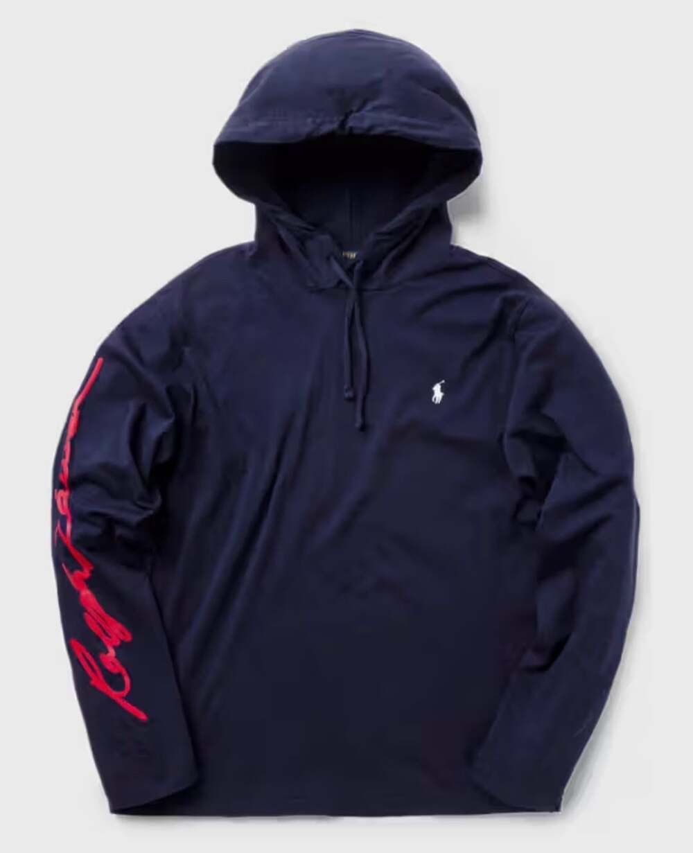 Polo Ralph Lauren Stadium Vintage Big Pony Hoodie Jersey Tee Shirt Navy XL